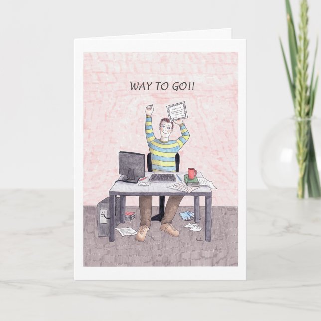 Herzlichen Glückwunsch zum Erwerb Ihres Bachelors- Karte (Vorderseite)