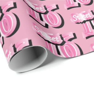 Herzlichen Glückwunsch zum Geburtstag 16 . Geburts Geschenkpapier