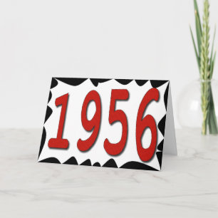 Herzlichen Glückwunsch zum Geburtstag 1956 Jahr de Karte