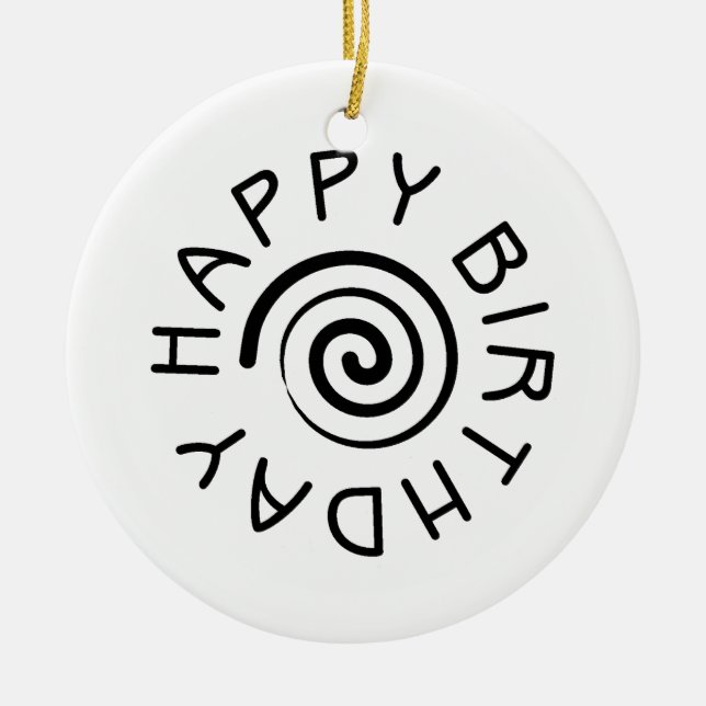 Herzlichen Glückwunsch zum Geburtstag 20. Keramikornament (Vorne)
