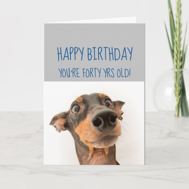 Herzlichen Glückwunsch zum Geburtstag 40. Geheim z Karte (Vorderseite)