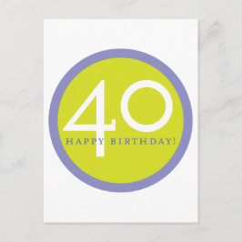 Herzlichen Glückwunsch zum Geburtstag, 40! Postkarte