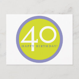 Herzlichen Glückwunsch zum Geburtstag, 40! Postkarte