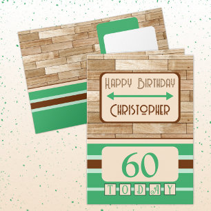Herzlichen Glückwunsch zum Geburtstag 60 heute grü Karte
