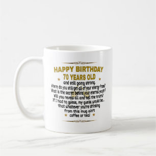 Herzlichen Glückwunsch zum Geburtstag, 70 Jahre a Kaffeetasse