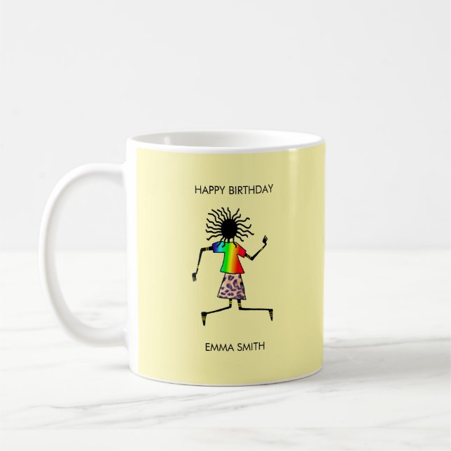 Herzlichen Glückwunsch zum Geburtstag, African Art Kaffeetasse (Links)