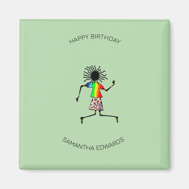 Herzlichen Glückwunsch zum Geburtstag, African Art Magnet (Vorne)