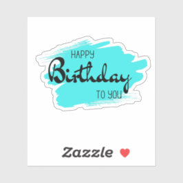 Herzlichen Glückwunsch zum Geburtstag auf Ihrem Au Aufkleber