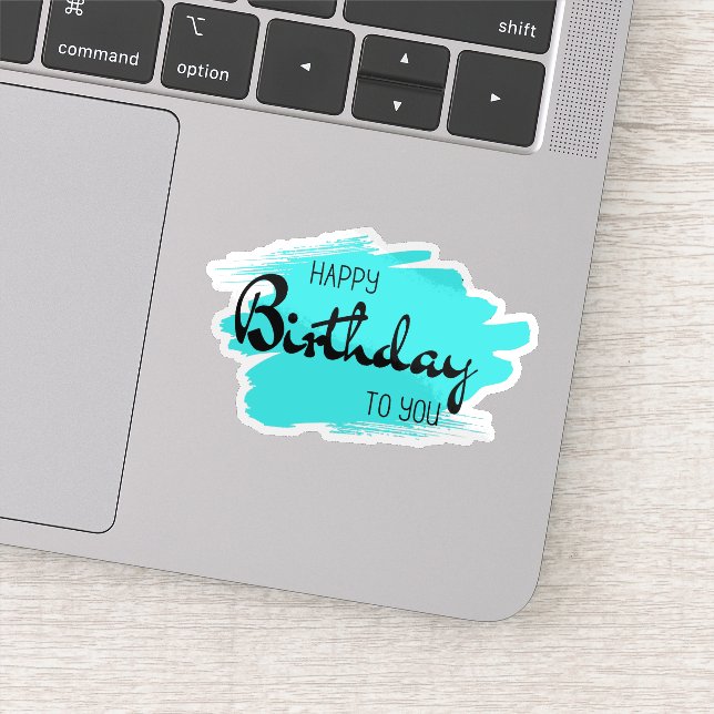 Herzlichen Glückwunsch zum Geburtstag auf Ihrem Au Aufkleber (Detail)