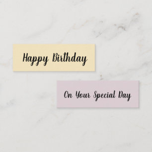 Herzlichen Glückwunsch zum Geburtstag/auf Ihrem be Mini Visitenkarte