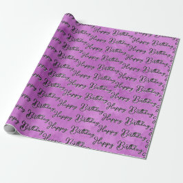 Herzlichen Glückwunsch zum Geburtstag auf Pink Wat Geschenkpapier