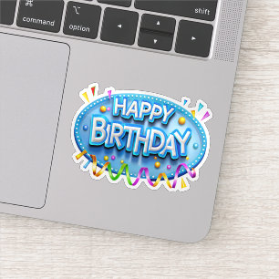 Herzlichen Glückwunsch zum Geburtstag! Aufkleber