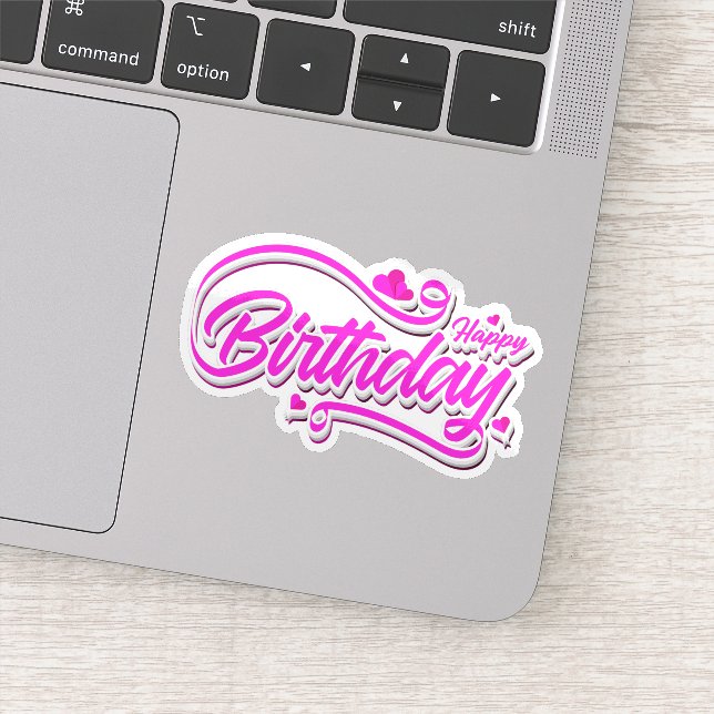 Herzlichen Glückwunsch zum Geburtstag Aufkleber (Detail)