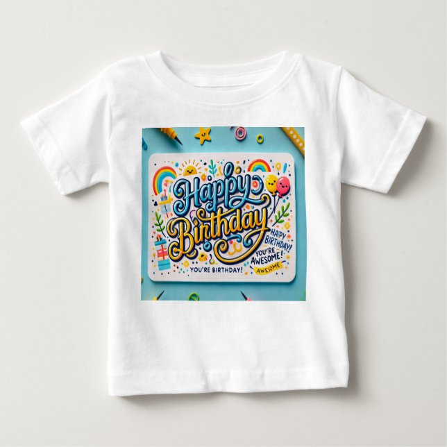 Herzlichen Glückwunsch zum Geburtstag Baby T-shirt (Vorderseite)