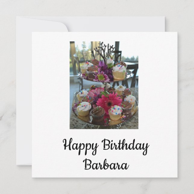 Herzlichen Glückwunsch zum Geburtstag Barbara Ankündigung (Vorderseite)