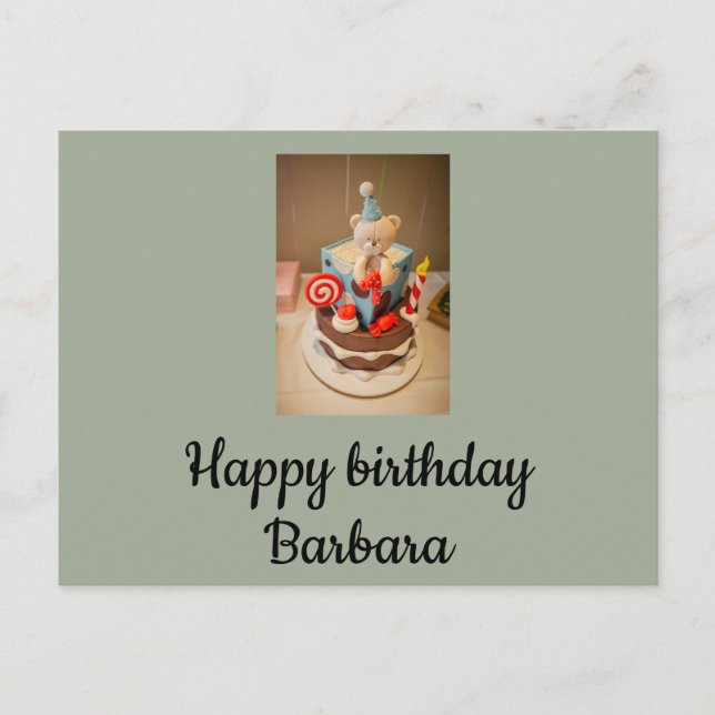 Herzlichen Glückwunsch zum Geburtstag Barbara Postkarte (Vorderseite)