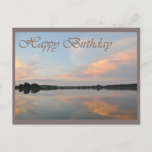 Herzlichen Glückwunsch zum Geburtstag beim Sonnena Postkarte (Vorderseite)