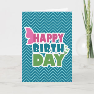Herzlichen Glückwunsch zum Geburtstag, blaue/rosa/ Karte