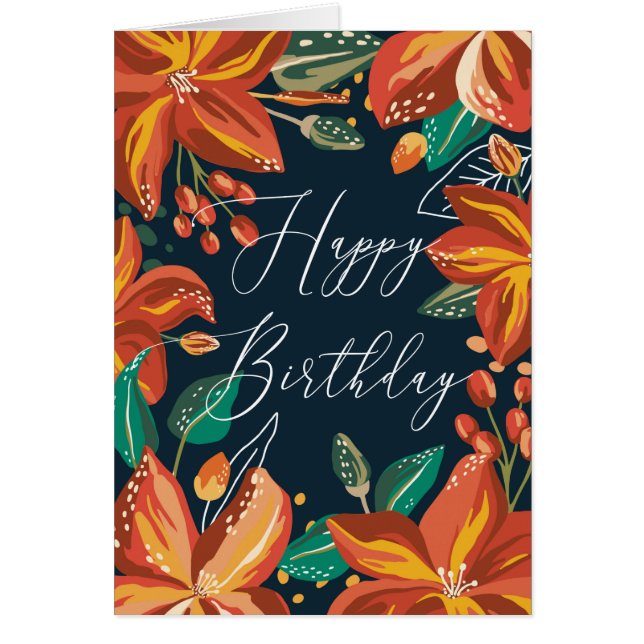 Herzlichen Glückwunsch zum Geburtstag. Blume der R (Vorne)