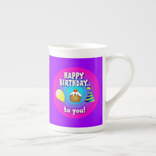Herzlichen Glückwunsch zum Geburtstag! Circle Desi Prozellantasse