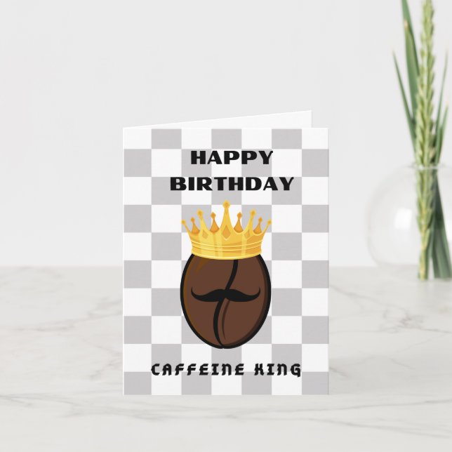 Herzlichen Glückwunsch zum Geburtstag Coffeine Kin Karte (Vorderseite)
