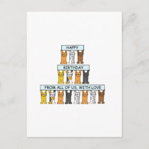 Herzlichen Glückwunsch zum Geburtstag des Cartoon Postkarte