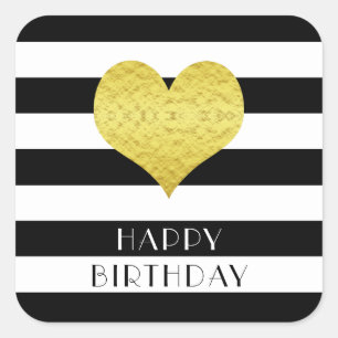 Herzlichen Glückwunsch zum Geburtstag des modernen Quadratischer Aufkleber