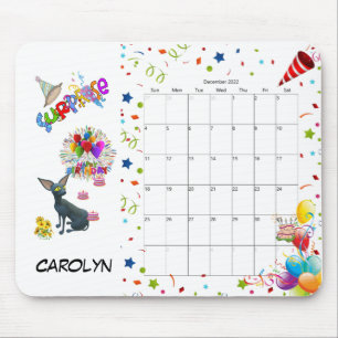 Herzlichen Glückwunsch zum Geburtstag Dezember 202 Mousepad