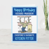 Herzlichen Glückwunsch zum Geburtstag eines Küchen