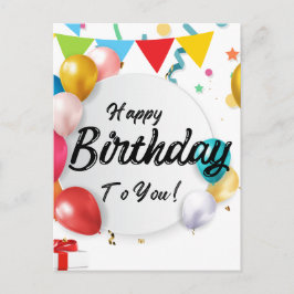 Herzlichen Glückwunsch zum Geburtstag "Feiern Sie  Feiertagspostkarte