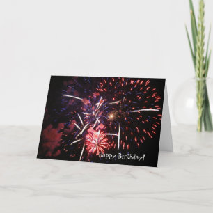 Herzlichen Glückwunsch zum Geburtstag, Feuerwerk Karte