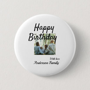 Herzlichen Glückwunsch zum Geburtstag Foto Familie Button