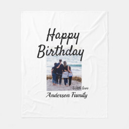 Herzlichen Glückwunsch zum Geburtstag Foto Familie Fleecedecke