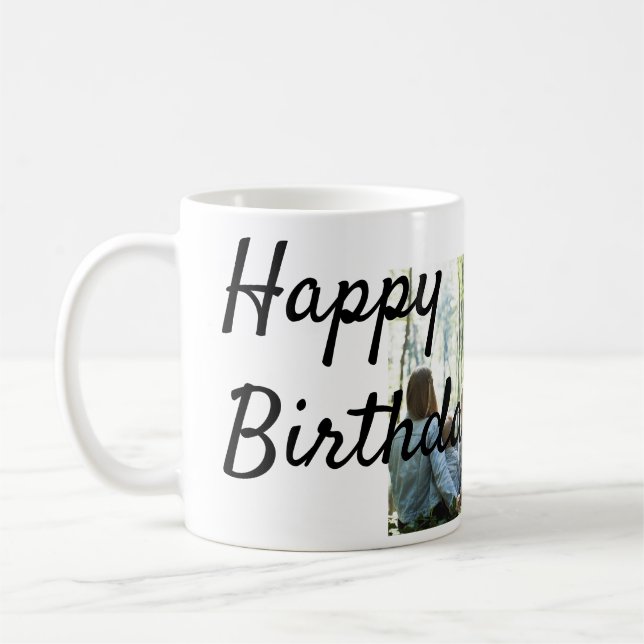 Herzlichen Glückwunsch zum Geburtstag Foto Familie Kaffeetasse (Links)