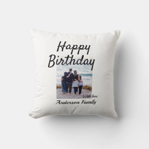 Herzlichen Glückwunsch zum Geburtstag Foto Familie Kissen