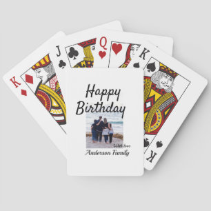 Herzlichen Glückwunsch zum Geburtstag Foto Familie Spielkarten