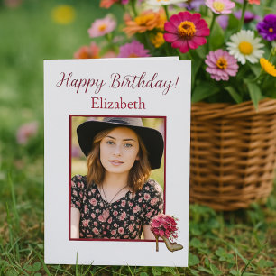 Herzlichen Glückwunsch zum Geburtstag Foto Karte