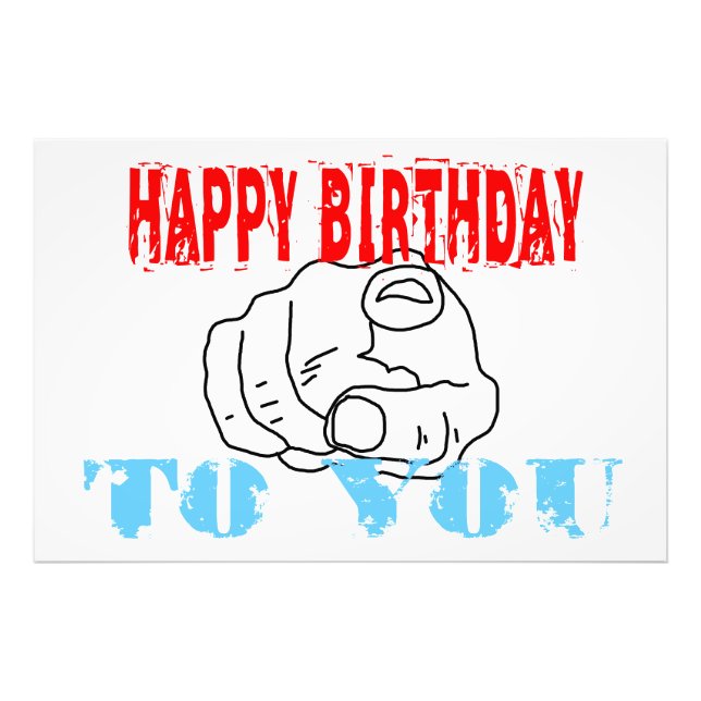 Herzlichen Glückwunsch zum Geburtstag! Fotodruck (Vorne)