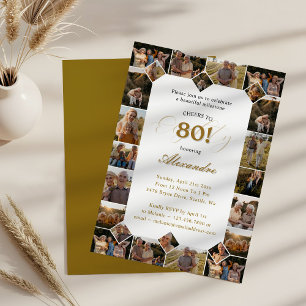 Herzlichen Glückwunsch zum Geburtstag für 80 Jahre Einladung