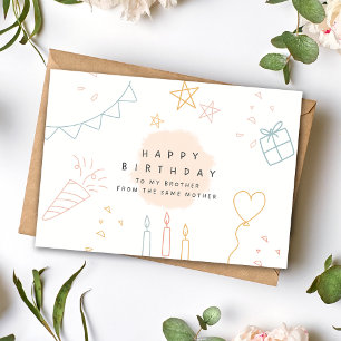 Herzlichen Glückwunsch zum Geburtstag für Bruder a Feiertagskarte