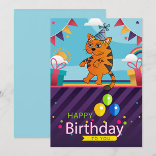 Herzlichen Glückwunsch zum Geburtstag für Sie Cat Feiertagskarte