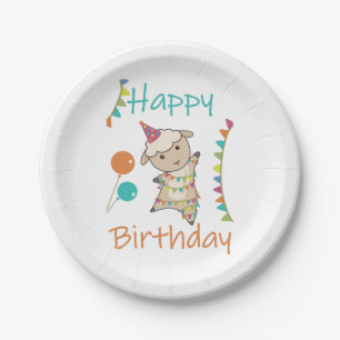 Herzlichen Glückwunsch zum Geburtstag für Sie, Nie Pappteller