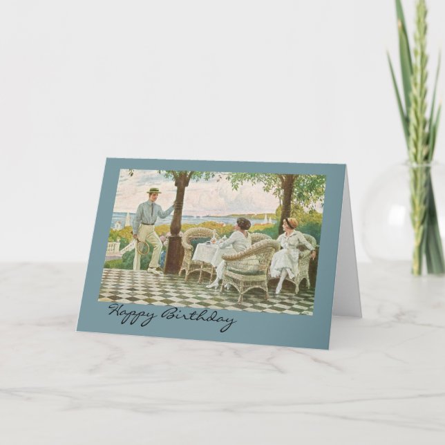 Herzlichen Glückwunsch zum Geburtstag für Tennisfr Karte (Vorderseite)