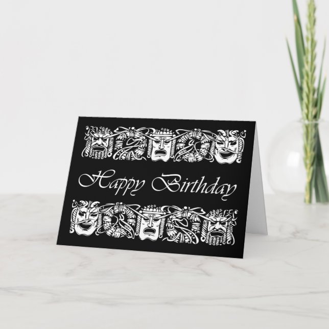 Herzlichen Glückwunsch zum Geburtstag für Theaterl Karte (Vorderseite)