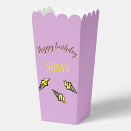 Herzlichen Glückwunsch zum Geburtstag, gelbes Eis Geschenkschachtel