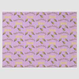 Herzlichen Glückwunsch zum Geburtstag, gelbes Eis Seidenpapier