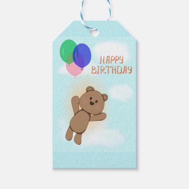 Herzlichen Glückwunsch zum Geburtstag Geschenkanhänger (Vorderseite)