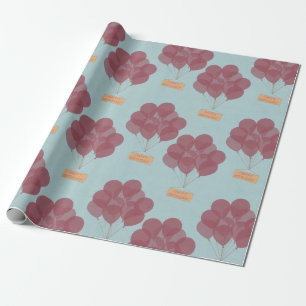 Herzlichen Glückwunsch zum Geburtstag Geschenkpapier