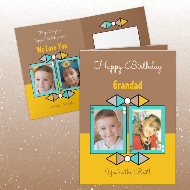 Herzlichen Glückwunsch zum Geburtstag Grandad Foto Karte (Von Creator hochgeladen)