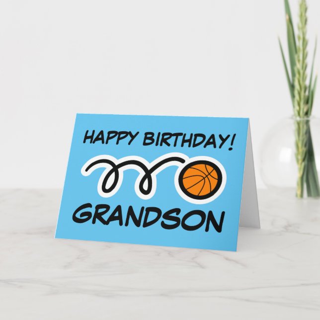 Herzlichen Glückwunsch zum Geburtstag Grandson spo Karte (Vorderseite)